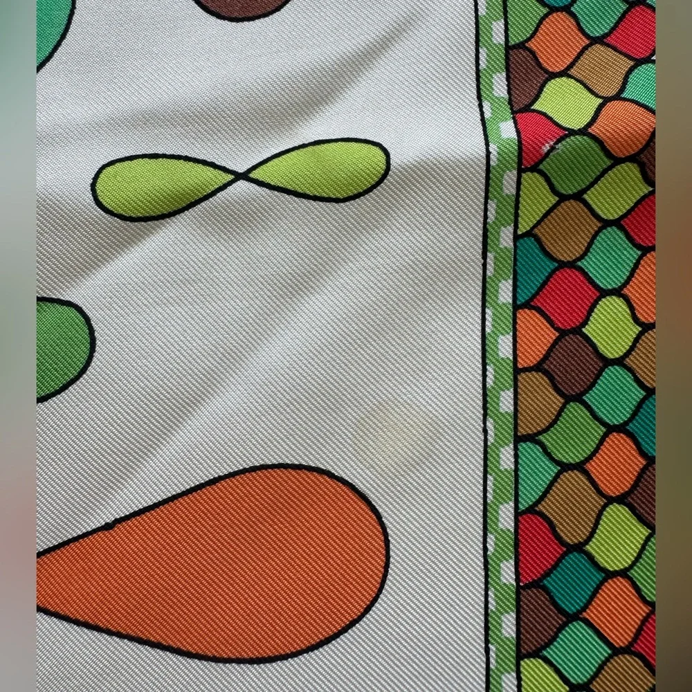 Emilio Pucci Colorful Geometric Pattern Scarf
